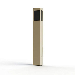 108022053 Roger Pradier Brick2 садовый столбик бежевого цвета с высоким корпусом и стеклянным плафоном