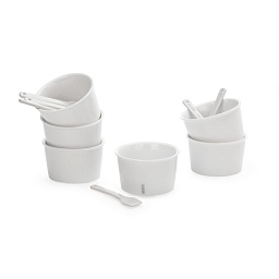 SE10642KIT Seletti ART DE LA TABLE набор фарфоровых тарелок с ложкой для подачи мороженого