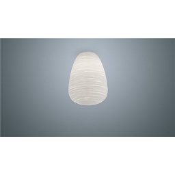 FN2440081R1_10 Foscarini Rituals потолочный светильник с овальным плафоном из белого стекла