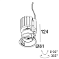 24215 9210-R Delta Light IMAX Ii Round Adjustable Trimless Mp встраиваемый точечный светильник — фото 1