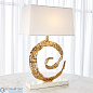 Swirl Lamp-Brass w/White Marble Global Views настольная лампа