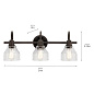 Avery 3 Light Vanity Light Olde Bronze настенный светильник 45973OZ Kichler — фото 4