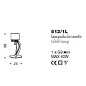 IDL Crystal blade 512/1L Chrome настольная лампа — фото 1