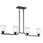 Skagos 4 Light Linear Chandelier Black люстра 52233BK Kichler — фото 1