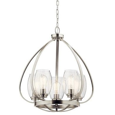 Tuscany 24" 5 Light Chandelier with Clear Seeded Glass Brushed Nickel люстра 44060NI Kichler