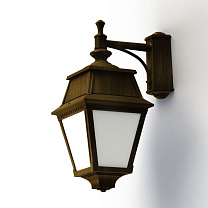 Avenue 2 N° 4; Opal PMMA Built-in LED 2700°K warm white 13W; Gold patina