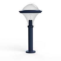 Dallas N° 7; Smoked polycarbonate E27 75W; Matt azure blue