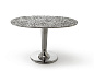 Next / Spin Овальный журнальный столик из алюминия Gervasoni