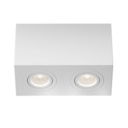 C017CL-02W Maytoni Atom двухламповый потолочный светильник прямоугольной формы белого цвета