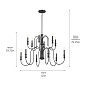 Karthe 12 Light Chandelier Black люстра 52472BK Kichler — фото 10