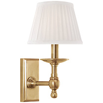 Payson Sconce натуральная латунь с шелковым абажуром