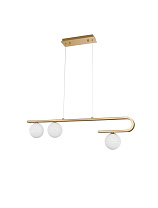 Milky White Glass Brass Gold Steel LED G9 3x5 Watt 100-240 Volt IP20 Bulb Excluded L: 80 W: 10 H: 180 cm