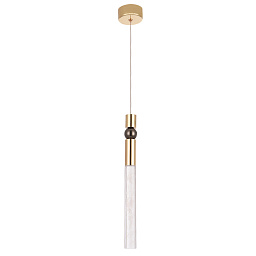 CIELO SP5W LED GOLD Crystal Lux CIELO подвесной светильник с вытянутым цилиндрическим плафоном на золотистой арматуре