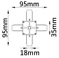 Соединитель X-образный (однофазный) Crystal Lux CLT 0.211 04 WH — фото 1