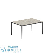 СТОЛ U-NITE 150X100CM АНТРАЦИТОВЫЙ С КЕРАМИЧЕСКОЙ СТОЛЕШНИЦЕЙ CEPPO DOLOMITICA Royal Botania
