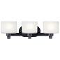 24 Inch 3 Light Vanity Light with Etched Glass Black настенный светильник 37514 Kichler — фото 4
