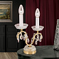 LA 4-221/2 gold Hirohito Orion двухламповый настольный светильник с кристаллами — фото 7