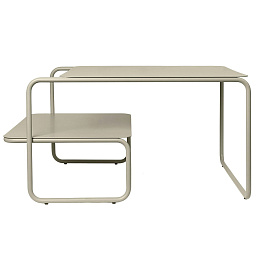 1104267250 Ferm Living Level журнальный стол с металлическим каркасом и двухуровневой конструкцией в светлом исполнении
