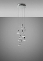 подвесной светильник с каскадными цилиндрическими подвесами