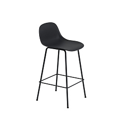 FICOBTUN01011 Muuto Fiber барный стул черный с обивкой 65 см