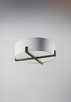 Bronze shown with 20 Short Cylinder in Natural Linen and Frosted Perspex Diffuser with Cream Card lining