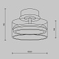 MOD348CL-L18BBS3K Maytoni Dress code Потолочный светильник 18W 1080лм Черный и Латунь — фото 11