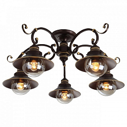 A4577PL-5CK Arte Lamp Grazioso люстра с пятью рожками и абажурами из ткани