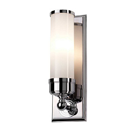 BATH-WS1 Elstead Worcester настенное бра с цилиндрическим матовым стеклянным плафоном и вертикальным корпусом