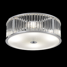 AVENUE PL4 CHROME Crystal Lux AVENUE потолочный светильник с прозрачными вертикальными вставками на хромированном основании