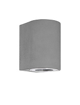 Gray Cement & Glass Diffuser LED GU10 1x10 Watt IP65 100-240 Volt Bulb Excluded Light Down D: 8.6 W: 10 H: 12 cm