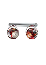 настенно-потолочный светильник красного цвета с округлым корпусом