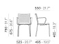 Mya Штабелируемый алюминиевый стул с подлокотниками Pedrali 706
