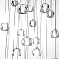 F32A24 00 Fabbian Multispot Beluga 1 SP20 LED подвесной светильник с 20 плафонами прозрачный — фото 3