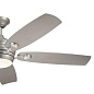 56" Tranquil LED Weather+ Outdoor Ceiling Fan Brushed Nickel уличная люстра-вентилятор 310130NI Kichler — фото 9