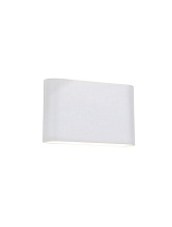 Sandy White Aluminium Glass Diffuser LED 2x5 Watt 800Lm 3000K 220-240 Volt 50Hz Beam 2x60° IP54 Light Up & Down L: 18.5 W: 3 H: 10 cm