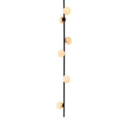 84.6 CEILING BLACK Bocci 84 потолочный светильник с вертикальной конструкцией и чёрными стеклянными шарами