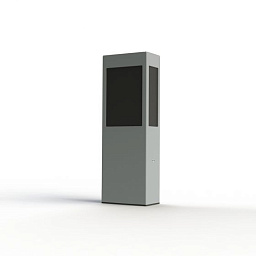 108005105 Roger Pradier Brick2 садовый боллард прямоугольной формы серого оттенка