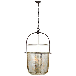 CHC2271AI-MG Visual Comfort Lorford подвесной фонарный светильник с прозрачным ртутным стеклом в металлической раме