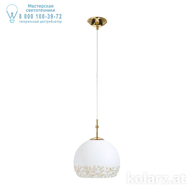 Kolarz LUNA 0392.31S.3.Li.WA подвесной светильник золото 24 карата ø20cm высота 200cm 1 лампа e27