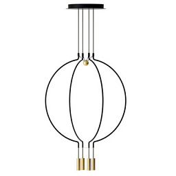 SPLIAIG4OONELED Axolight Liaison L4 SP LED крупная дизайнерская люстра золотой; чёрный