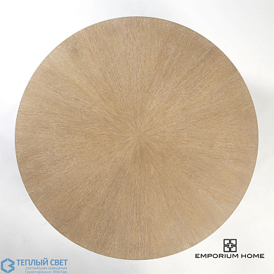 Flute Table Top-Round-Cerused Oak-48 Global Views стол