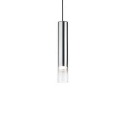 194806 Ideal lux Look подвесной цилиндрический светильник с хромированным корпусом