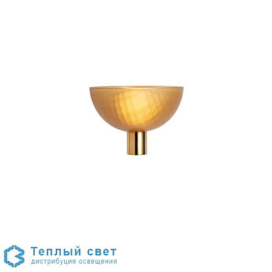 настенный светильник полусферической формы янтарный