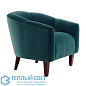 Misha Accent Chair Peacock Velvet Dark Walnut мягкое сиденье Arteriors 8130 — фото 3