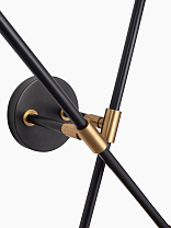 Настенный светильник Heathfield Andro Double — Черный