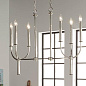Florence 40" 6 Light Linear Chandelier Polished Nickel люстра 52495PN Kichler — фото 5
