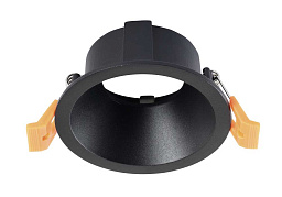 CLT 006C1 BL Crystal Lux Vexor встраиваемый потолочный светильник с глубоким черным отражателем и матовым ободом