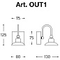 OUT1.O ISOTTA Aldo Bernardi настенный накладной светильник