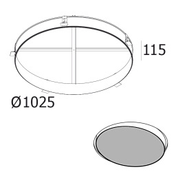 SUPERNOVA 95 RECESSED KIT Delta Light OPTIONS встраиваемый потолочный светильник