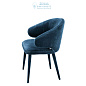 112067 Dining Chair Cardinale roche teal blue velvet  Eichholtz